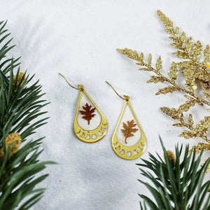 Fall Collection - Brass Moon Earrings