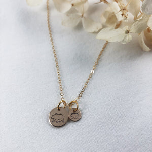 Mama Bear & Baby Bear - Minimalist Collection - GOLD FILLED