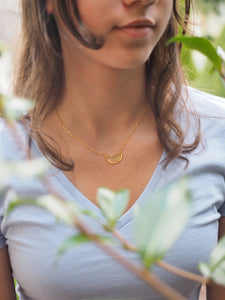 Ingrid - Gold Preserved Flower Necklace