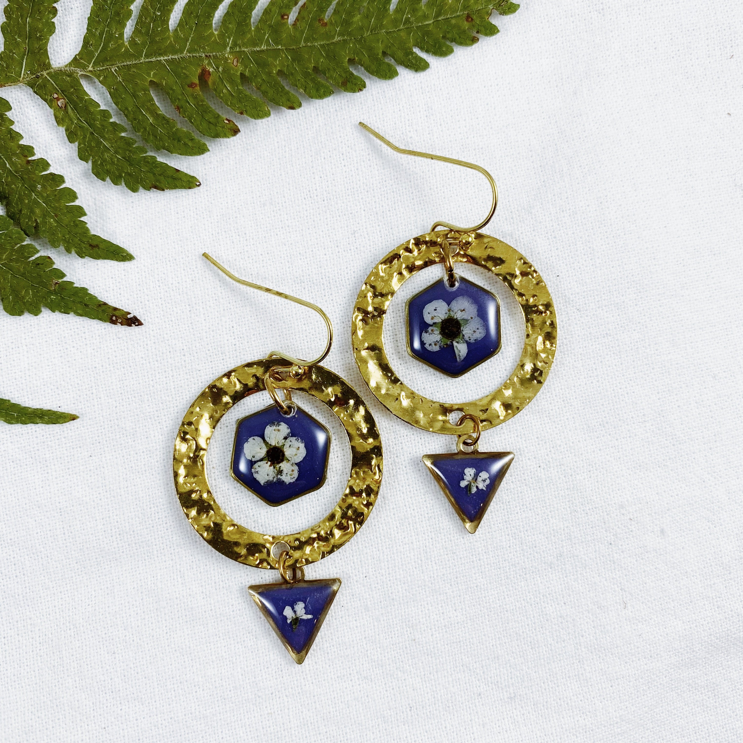 Compassion Collection - Brass Geometric Earrings