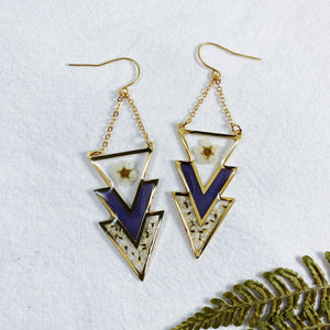Compassion Collection - Gold Tri-Triangle Earrings