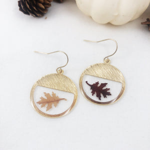Fall Collection - Gold Horizon Leaf Earrings