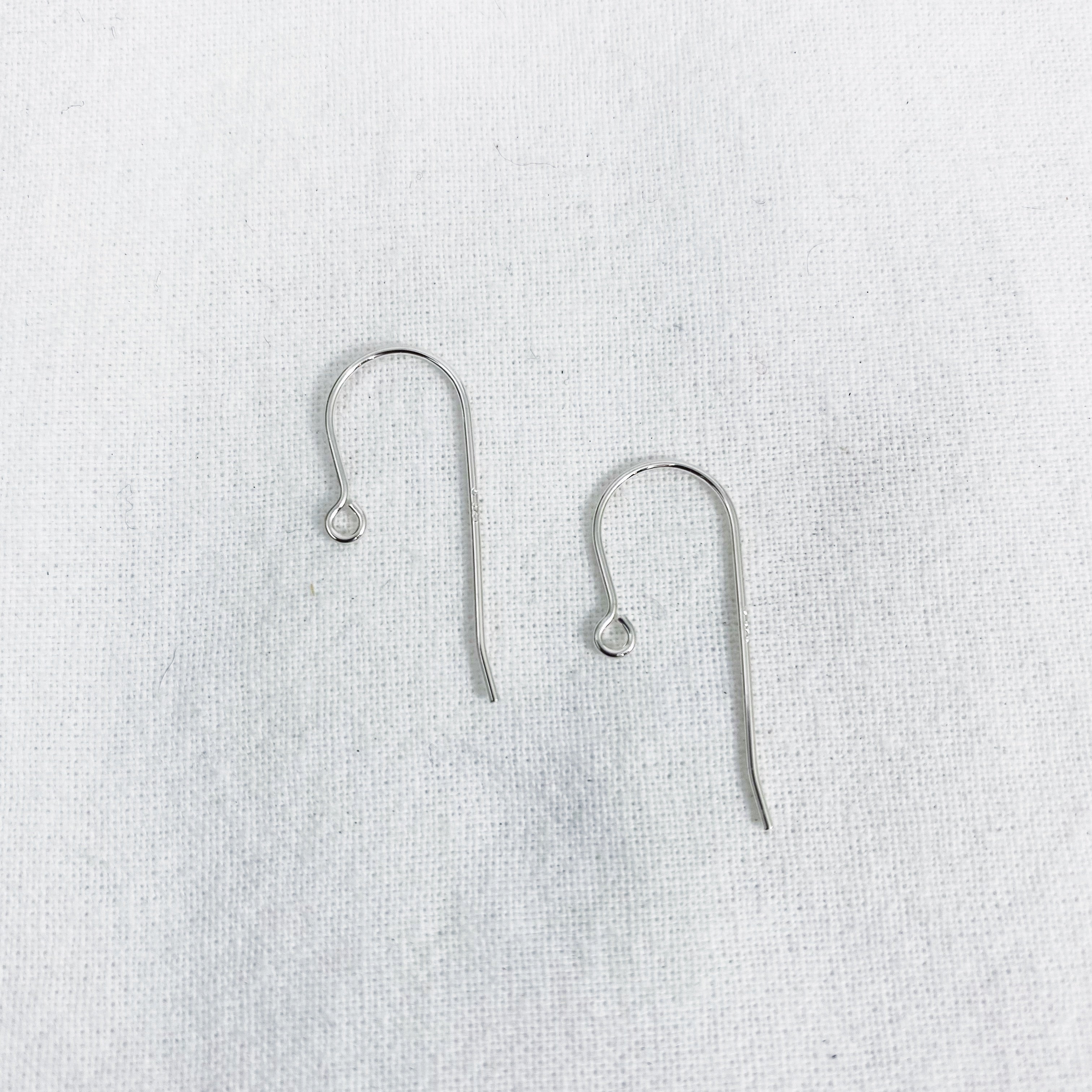 Silver color metal Hooks for jewelry making/ Earrings Hooks for jewelry  making, Pack of 40 pcs (
